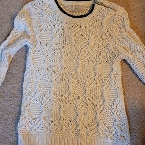 Cotton, zip shoulder sweater